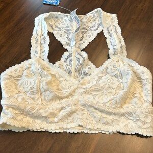 NWT Intimately Free People Galloon Ivory Lace Bralette XS